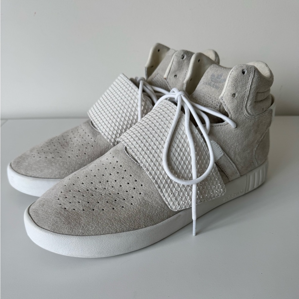 Adidas White Tubular Invader Strap, Size 10, BB5038 - Picture 2 of 8